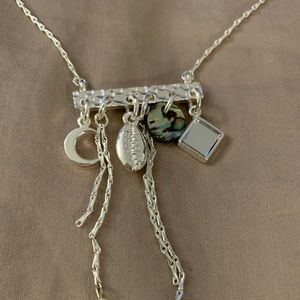 Puka shell cluster adjustable necklace